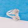 Sterling Silver Calla Lily Wrap A Round Ring, thumbnail 2 of 6