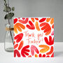 Thank You Teacher Orange Patterns Card, thumbnail 3 of 7