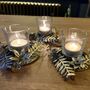 Brass Floral Tea Light Holders Set/ Three Ltzkr039, thumbnail 1 of 6