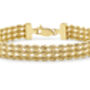 9ct Yellow Gold Three Strand Rope Bracelet, thumbnail 3 of 4