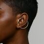 Oxidised Silver Minimalist Black Hoop Ear Cuff Earring, thumbnail 3 of 11