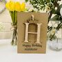 Personalised Crown Card Wooden Glitter Letter Name, thumbnail 4 of 10