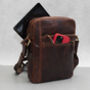 Men's Leather iPad Cossbody Flight Bag, thumbnail 4 of 10