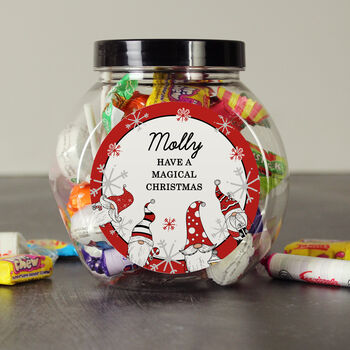 Personalised Gonk Christmas Sweet Jar, 3 of 5