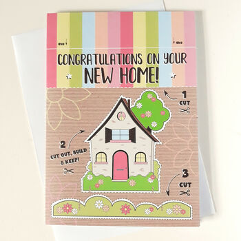 Fairytale Cottage New Home Card, Cut Out And Keep, 4 of 6