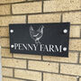 Personalised Chicken Slate House Number Sign, thumbnail 1 of 2