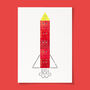Blast Off Children's Rocket Greeting Card, thumbnail 3 of 4