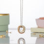 Personalised 9ct Mixed Gold Mini Russian Ring Necklace, thumbnail 5 of 7