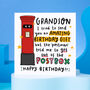 Grandson Funny Postbox Birthday Card, thumbnail 1 of 2