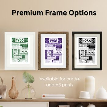 Personalised 70th Birthday Tennis Print, Custom Wall Art Gift, 5 of 12