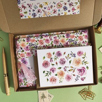 Pink Roses Stationery Gift Set, 2 of 6