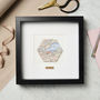 Personalised Hexagon Vintage Map Picture, thumbnail 2 of 5