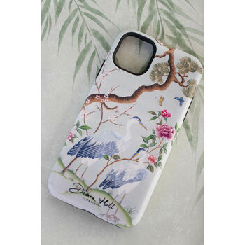 Traditional Chinoiserie Crane Bird Phone Case, 2 of 9