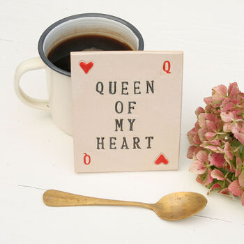 King Of Hearts Ceramic Coaster, 2 of 8