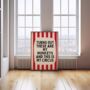 Turns Out These Are My Monkeys Wall Print | Red And Cream Stripe, thumbnail 4 of 5