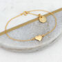 18ct Gold Plated Or Silver Personalised Heart Bracelet, thumbnail 3 of 4