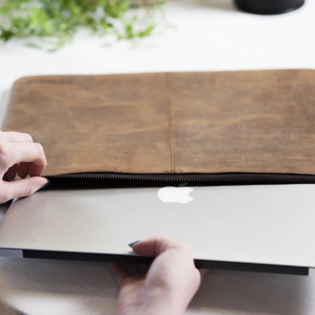 Leather Laptop Case 13 Inch By Scaramanga