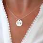 Infinity Double Initial Necklace In Sterling Silver, thumbnail 1 of 9