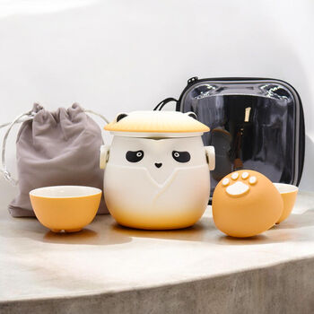 Colourful Panda Tea Set With Teapot And Two Tea Cups, 3 of 11