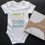 Organic Cotton Daddy's Future Fishing Buddy Baby Grow, thumbnail 1 of 6