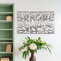 Metal Tree Of Life Wall Art Decor Set New Home Gift, thumbnail 1 of 12