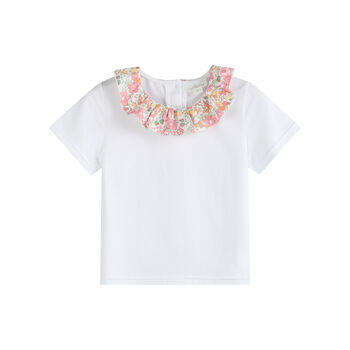 Edoth Pink Collar Floral Top, 3 of 9