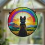 Scottish Terrier Rainbow Bridge Stained Glass Effect Suncatcher, thumbnail 5 of 5