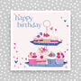 Happy Birthday Card Cupcake Stand Card For Her, thumbnail 1 of 2