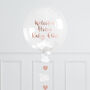 Personalised New Baby Swan Confetti Bubble Balloon, thumbnail 1 of 3