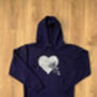 White Butterfly Heart Hoodie, thumbnail 4 of 4
