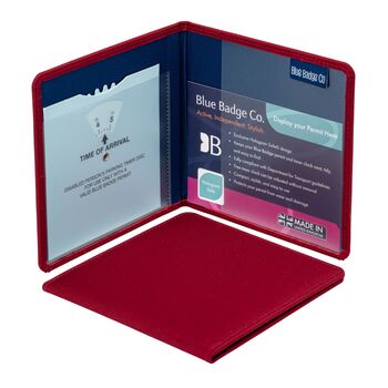 Blue Badge Wallet Disabled Parking Permit Holder Burgundy Panama, 2 of 3