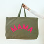 Mama Oversized Tote Bag Olive Green, thumbnail 7 of 7