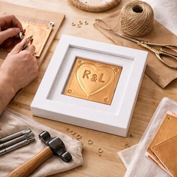 Personalised 7th Anniversary Gift Handmade Copper Heart, 7 of 9