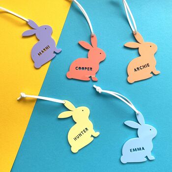 Personalised Little Easter Bunny Decorations, 3 of 4