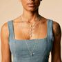 Medina Charm Gold Vermeil Blue Topaz Necklace, thumbnail 8 of 11