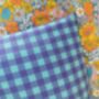 Retro Gingham Organic Cotton Pillow Case Flat, thumbnail 2 of 4