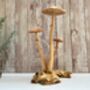 Wooden Mushroom Statue Teak Root Toadstool Nature Gift, thumbnail 10 of 10