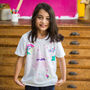 Personalised Children's Unicorn T Shirt Activity Kit, thumbnail 8 of 11