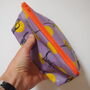 Lilac Kittens And Dots Leather Make Up Bag, thumbnail 7 of 7