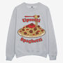Upsetti Spaghetti Pasta Graphic Women's Sweatshirt In Grey, thumbnail 5 of 5