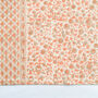 Set Of Indian Hand Block Printed Placemats, Coral, thumbnail 2 of 8