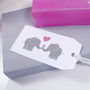 Elephant Love Gift Tag, thumbnail 2 of 2