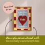 Personalised New Baby Heart Print, thumbnail 6 of 11