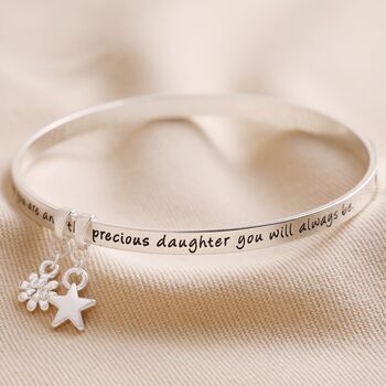 'Daughter' Meaningful Word Bangle, 6 of 7