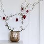 Red Glass Ribbed Onion Bulb Tree Decoration, thumbnail 4 of 4