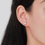 Sterling Silver Deer Stud Earrings, thumbnail 6 of 11