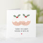 Funny Pudding Christmas Card For Partner, thumbnail 1 of 3