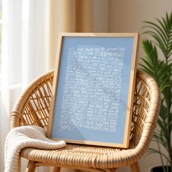 Taylor Swift Poster, The Best Day Song Lyrics Print, 6 of 12