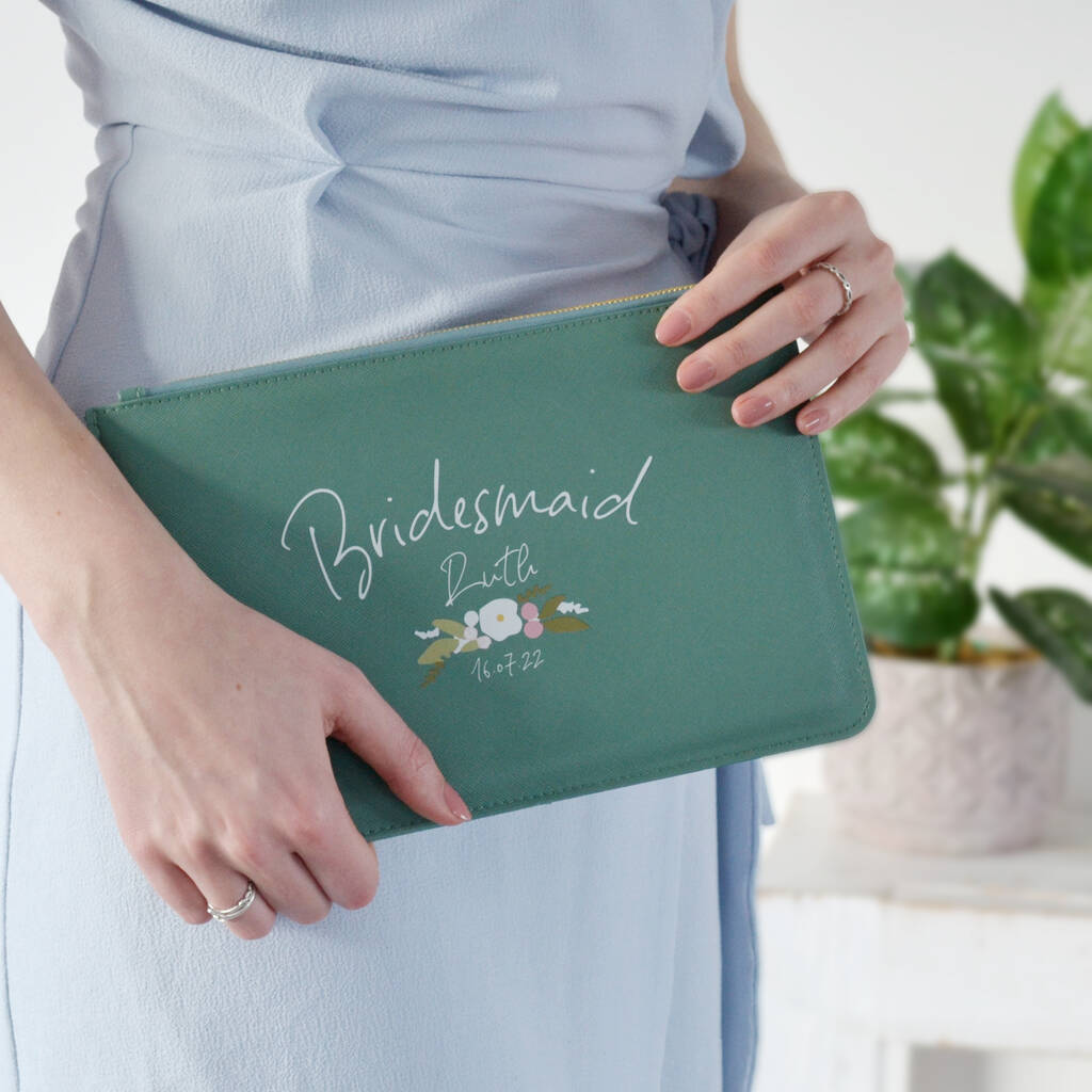Personalised Bridesmaid Gift Clutch Bag, 1 of 4