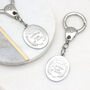 Personalised Rhodium Graduation Oval Keyring, thumbnail 1 of 4